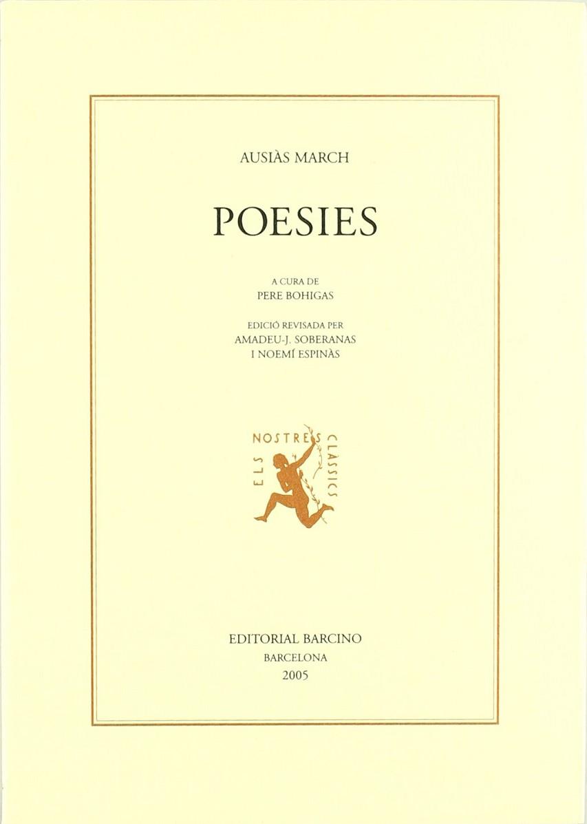 POESIES Ausiàs March - NOVA EDICIO- | 9788472267152 | March, Ausias