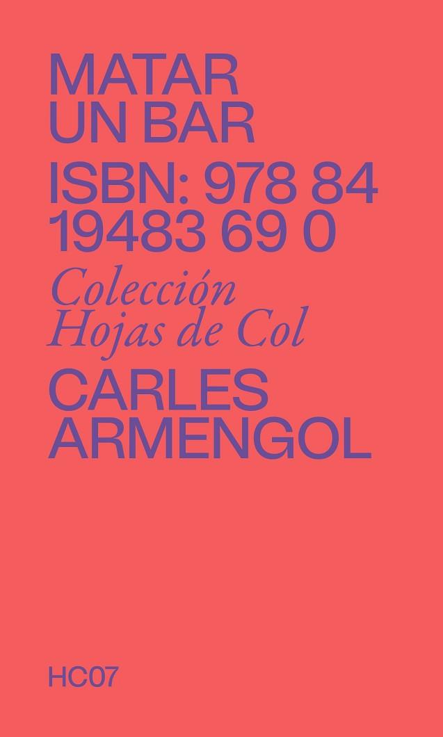 Matar un bar | 9788419483690 | Armengol, Carles