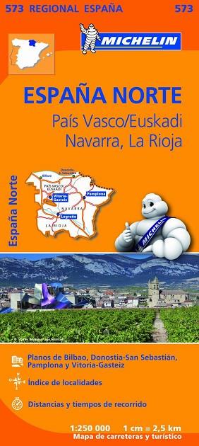 Mapa Regional País Vasco/Euskadi, Navarra, La Rioja | 9782067184206 | Michelin
