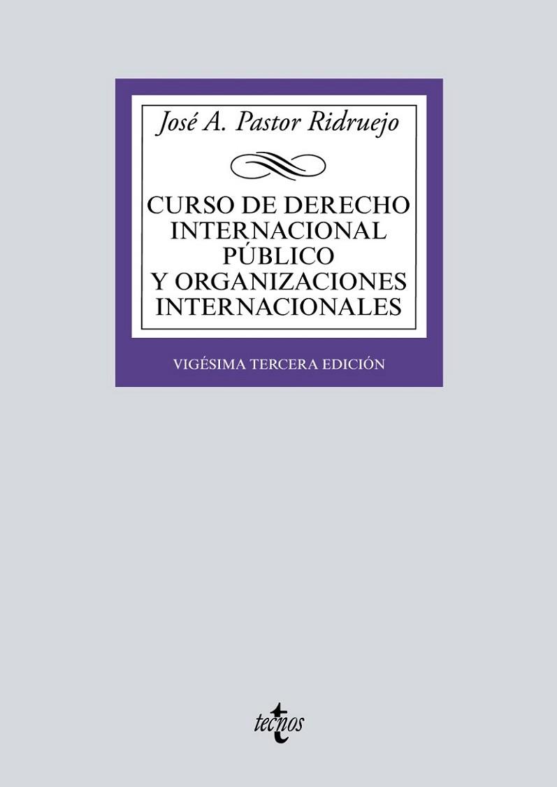 Curso de Derecho Internacional Público y  Organizaciones Internacionales | 9788430977369 | Pastor Ridruejo, José  Antonio