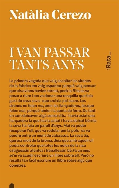 I van passar tants anys | 9788416738045 | Cerezo, Natàlia