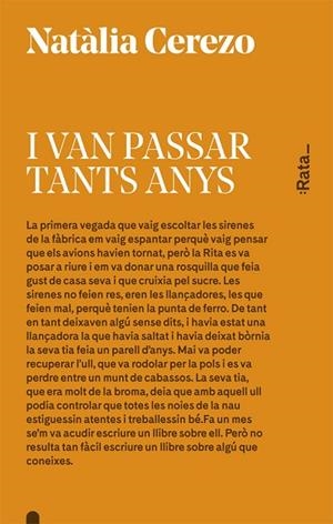 I van passar tants anys | 9788416738045 | Cerezo, Natàlia