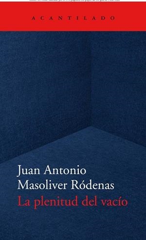 La plenitud del vacío | 9788418370779 | Masoliver Ródenas, Juan Antonio