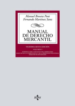 Manual de Derecho Mercantil | 9788430977529 | Broseta Pont, Manuel / Martínez Sanz, Fernando