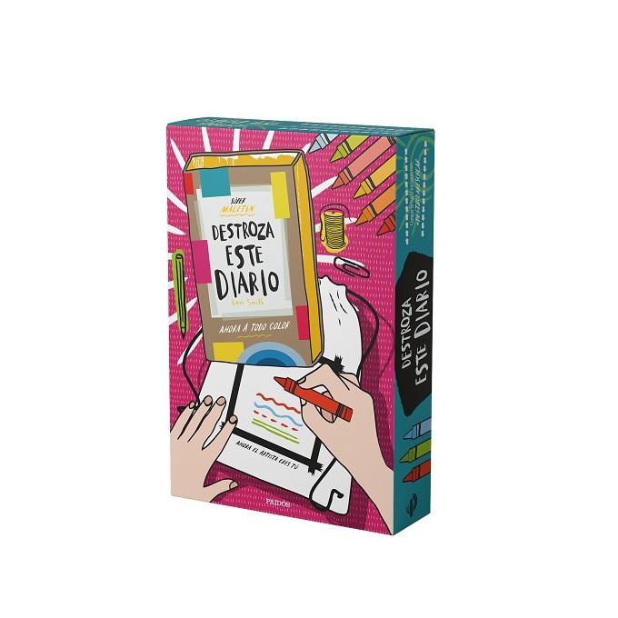 Súper maletín Destroza este diario. Ahora a todo color | 9788449343940 | Smith, Keri
