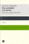 UNA SOCIEDAD A LA DERIVA. ENTREVISTAS Y DEBATES | 9788460983613 | Castoriadis, Cornelius