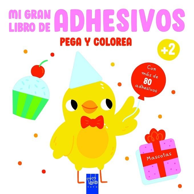 Mi gran libro de adhesivos pega y colorea. Mascotas | 9788408234609 | YOYO