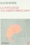 La totalidad y el orden implicado | 9788472451780 | Bohm, David