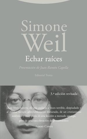 Echar raíces | 9788413643571 | Weil, Simone