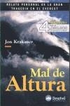 Mal de altura | 9788498291452 | Krakauer, Jon
