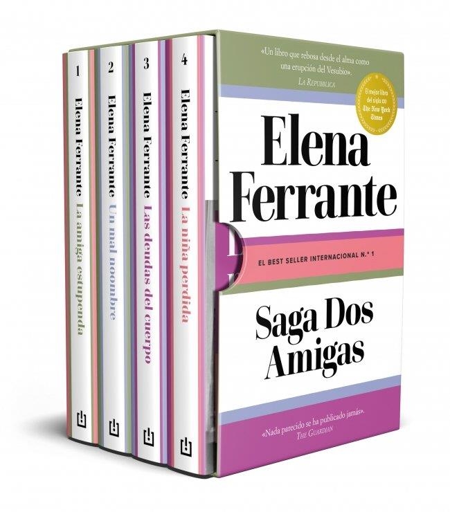 Saga Dos amigas (La amiga estupenda | Un mal nombre | Las deudas del cuerpo | La | 9788466357913 | Ferrante, Elena